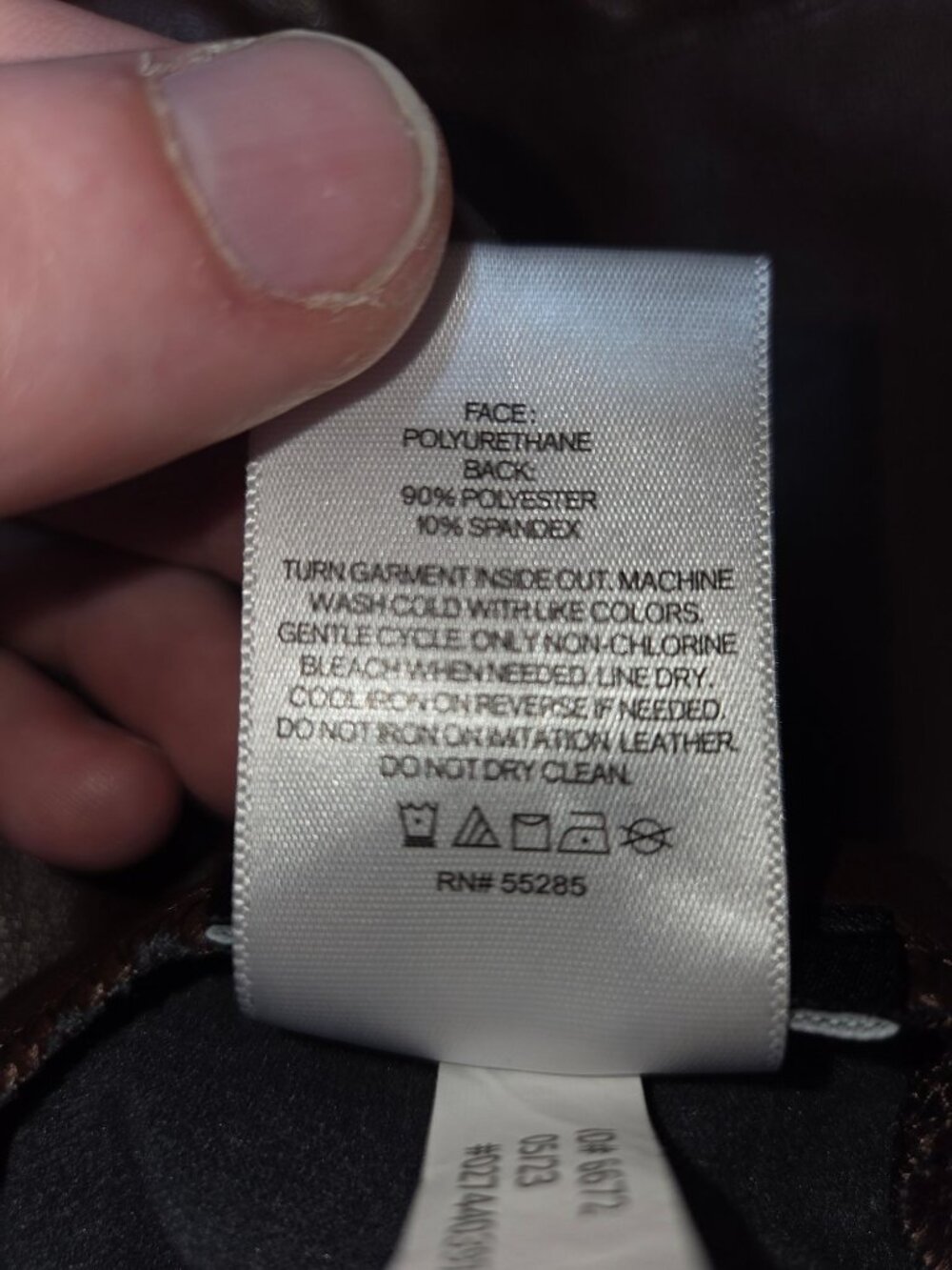 Express Womens Brown Faux Leather Leggings Size Large - Picture 5 of 7